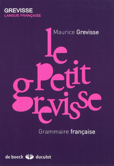 Image de couverture de Le petit Grevisse : grammaire française